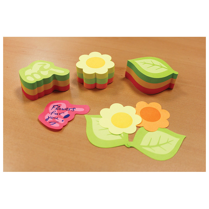 Blok samoljepljiv oblik Cvijet 225L Global Notes neon - Slika 2