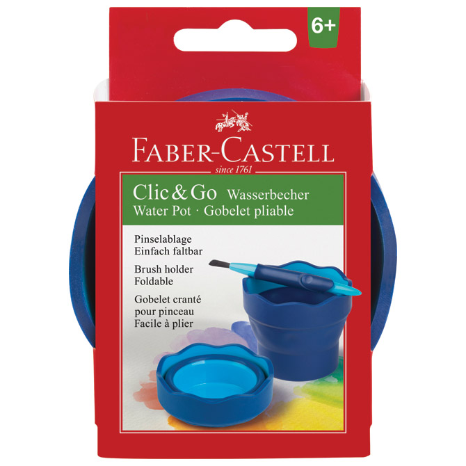Čaša za tempere Clic&Go Faber Castell plava