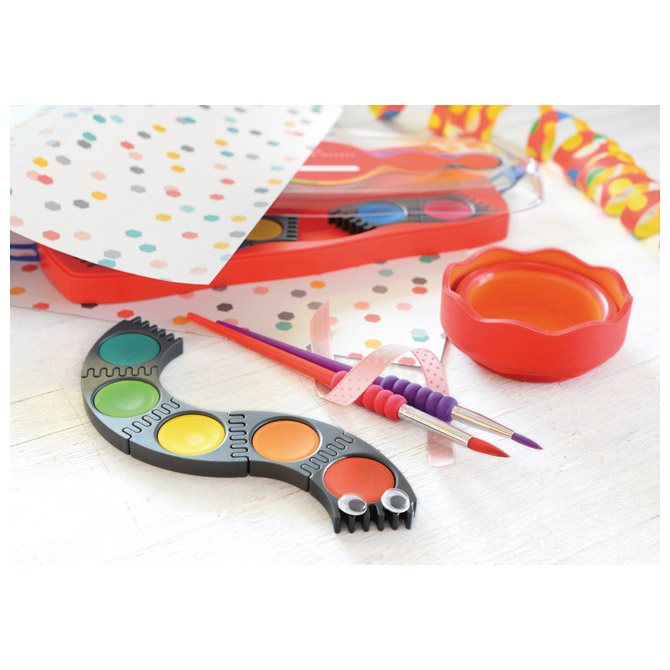 Čaša za tempere Clic&Go Faber Castell crvena - Slika 4