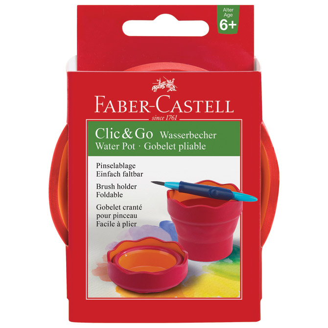 Čaša za tempere Clic&Go Faber Castell crvena