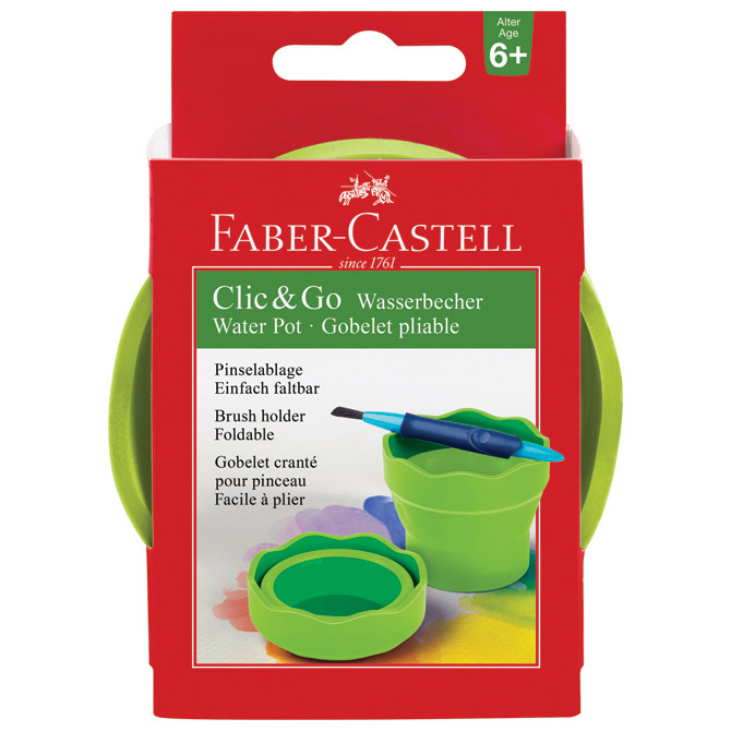 Čaša za tempere Clic&Go Faber Castell svijetlo zelena