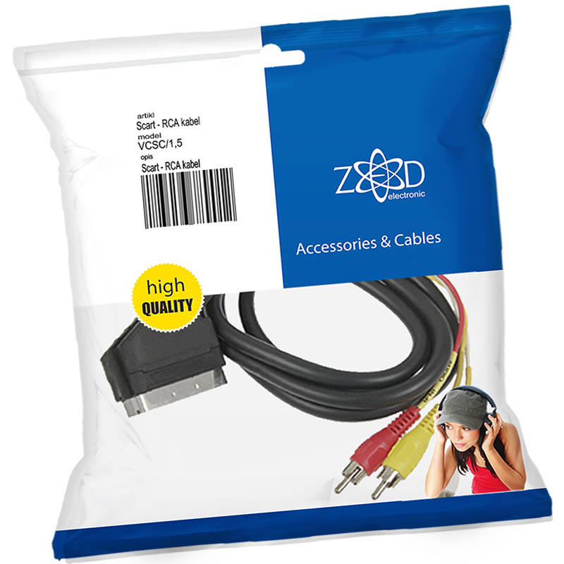 Kabel Scart / 3xRCA 1,5m - Slika 2