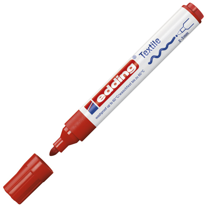Marker za tekstil Edding 4500 2-3mm crveni