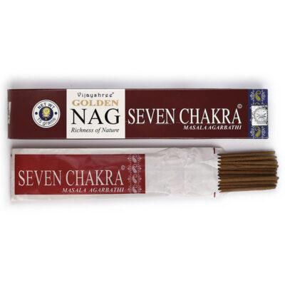 Mirisni štapići Golden Nag Seven Chakra (sedam čakri)