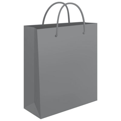 Vrećica ukrasna 24x39x9cm sjajna plastifikacija Fornax srebrna