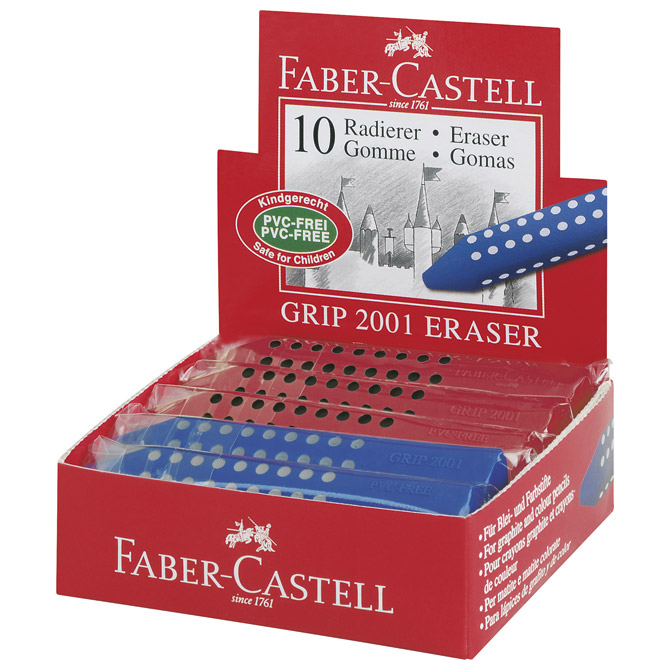 Gumica Grip 2001 Faber-Castell crvena/plava - Slika 2