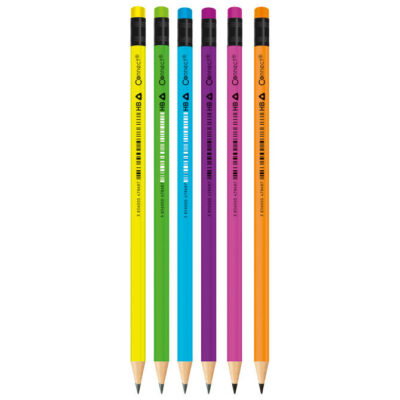 Olovka grafitna HB trokutasta s gumicom Fluo Connect