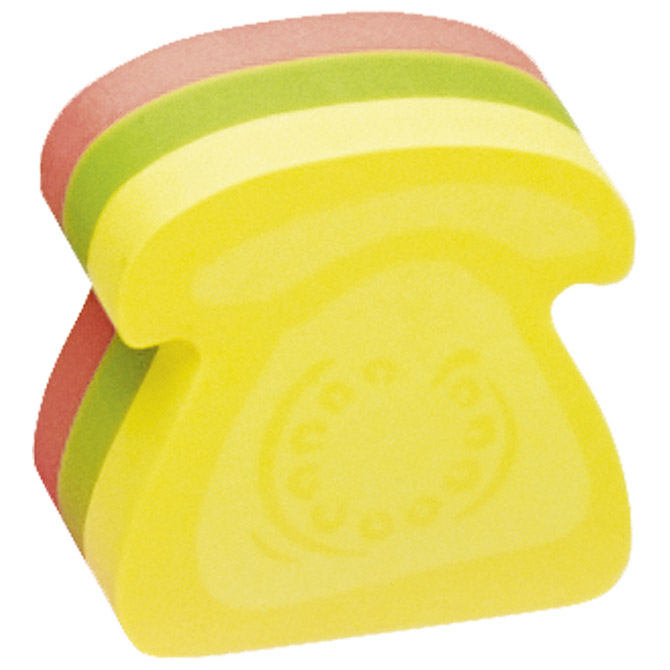 Blok samoljepljiv oblik Telefon 225L Global Notes neon