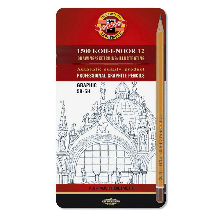 Set olovaka Graphic 5B-5H 1/12 u metalnoj kutiji Koh-I-Noor 1502/III