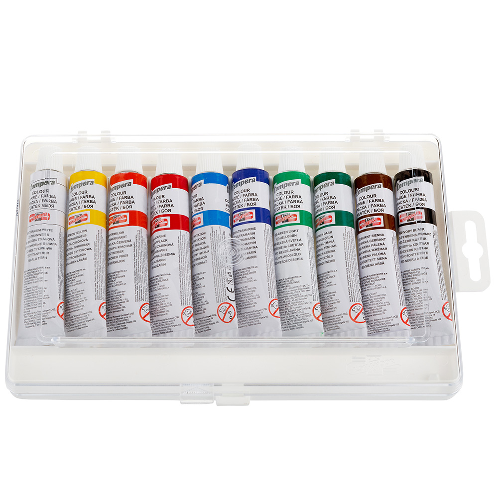 Boje tempere 16ml aluminijska tuba 10boja PVC kutija Koh-I-Noor