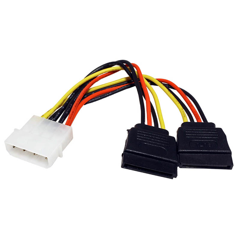 Kabel za napajanje Molex 4-pin (M) / 2xSATA 15-pin (Ž)