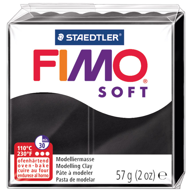 Masa za modeliranje 57g Fimo Soft Staedtler crna