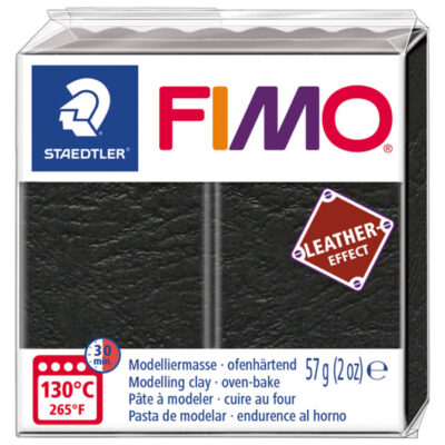 Masa za modeliranje 57g Fimo Effect Leather-effect Staedtler crna