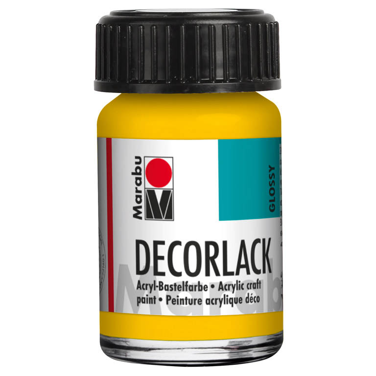 Decorlack Acryl Marabu 15ml srednje žuta 021