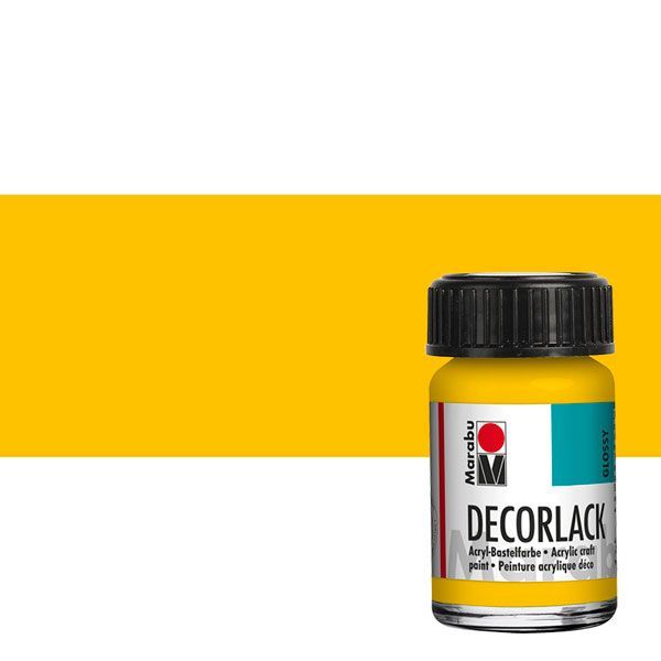 Decorlack Acryl Marabu 15ml srednje žuta 021 - Slika 2