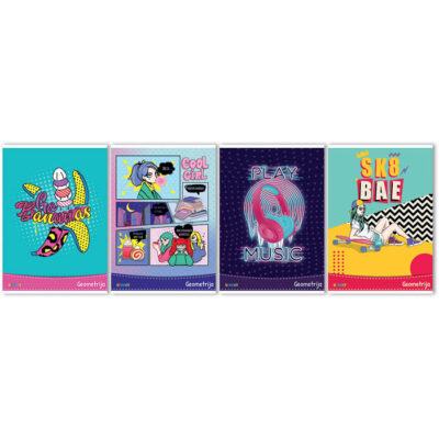 Bilježnica Geometrijska Street Gold Mix cure