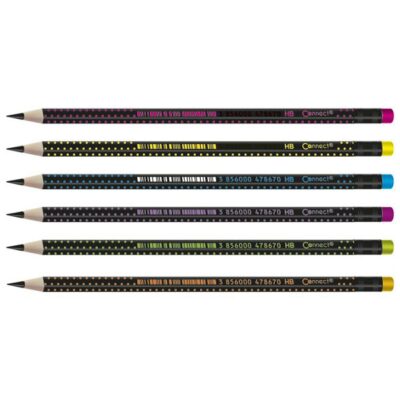 Olovka grafitna HB s gumicom Black Connect sortirano