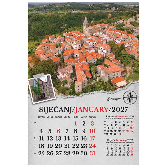 Kalendar "Putujem Hrvatskom" 13 listova, spirala - Slika 2