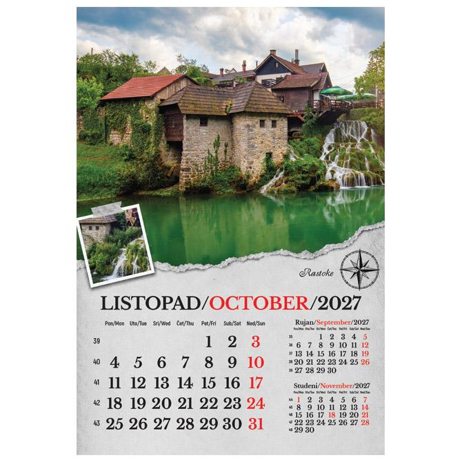 Kalendar "Putujem Hrvatskom" 13 listova, spirala - Slika 11