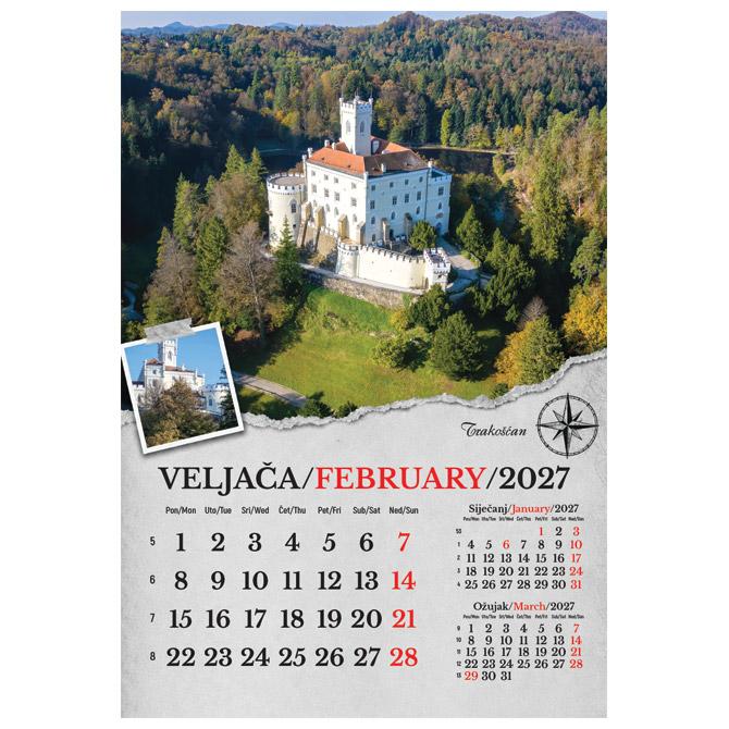 Kalendar "Putujem Hrvatskom" 13 listova, spirala - Slika 3