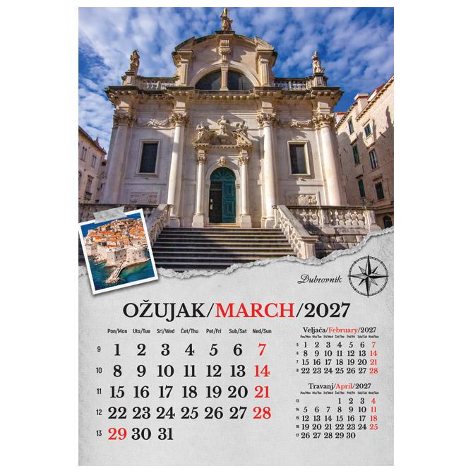 Kalendar "Putujem Hrvatskom" 13 listova, spirala - Slika 4