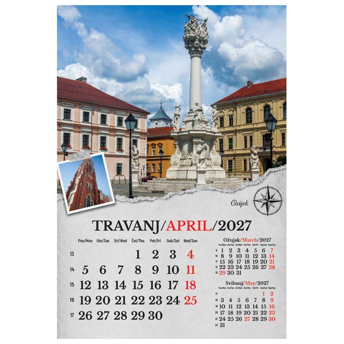 Kalendar "Putujem Hrvatskom" 13 listova, spirala - Slika 5