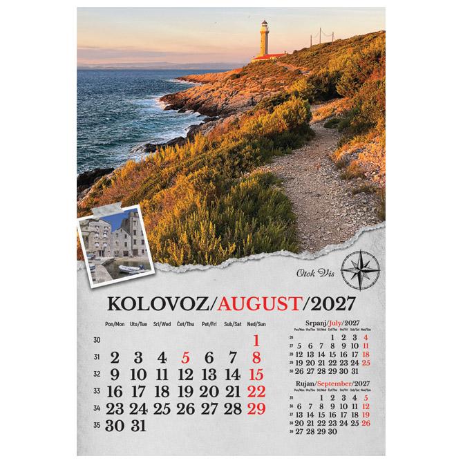 Kalendar "Putujem Hrvatskom" 13 listova, spirala - Slika 9