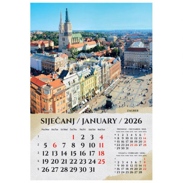Kalendar "Razglednice Hrvatske" 13 listova spirala - Slika 2
