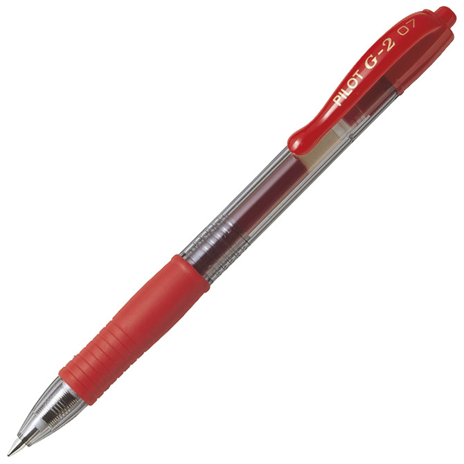 Roler gel grip 0,7mm G2 Pilot BL-G2-7-R crveni