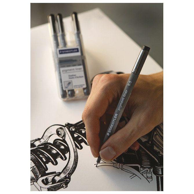 Flomaster za tehničko crtanje 0,05mm pigment liner Staedtler crni - Slika 2