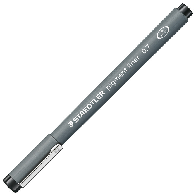 Flomaster za tehničko crtanje 0,7mm pigment liner Staedtler crni - Slika 2