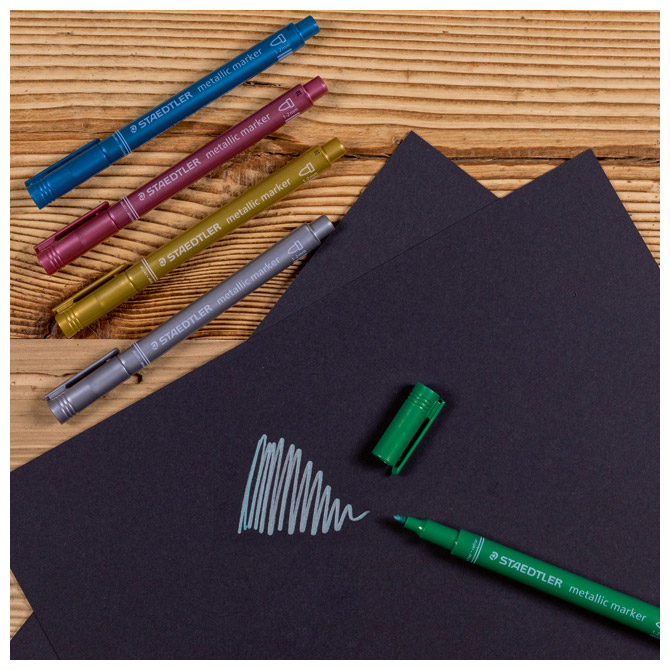 Marker nepermanentni 1-2mm pk5 Metallic Design Journey Staedtler - Slika 3