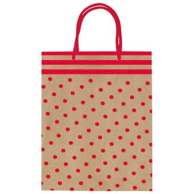 Vrećice ukrasne 22x26x10cm crvene točke Rex-Saul Sadoch