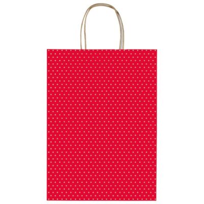 Vrećice ukrasne 26x36x12cm točkice Rex-Saul Sadoch crvene