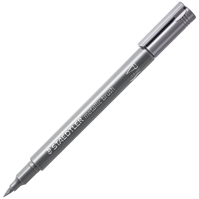 Marker nepermanentni 1-6mm Metallic brush Staedtler srebrni
