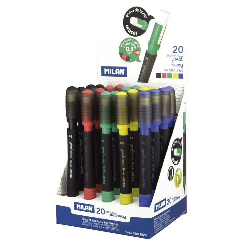 Olovka tehnička 0,5 Milan Sway "eraser&pencil" sortirano - Slika 2