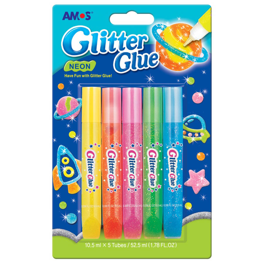 Ljepilo Glitter Amos Neon 5x10,5ml