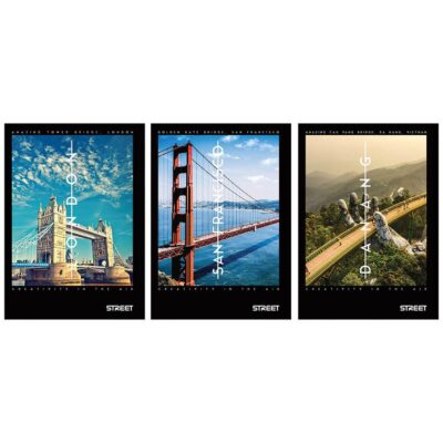 Bilježnica A4/D Street Bridges 50L