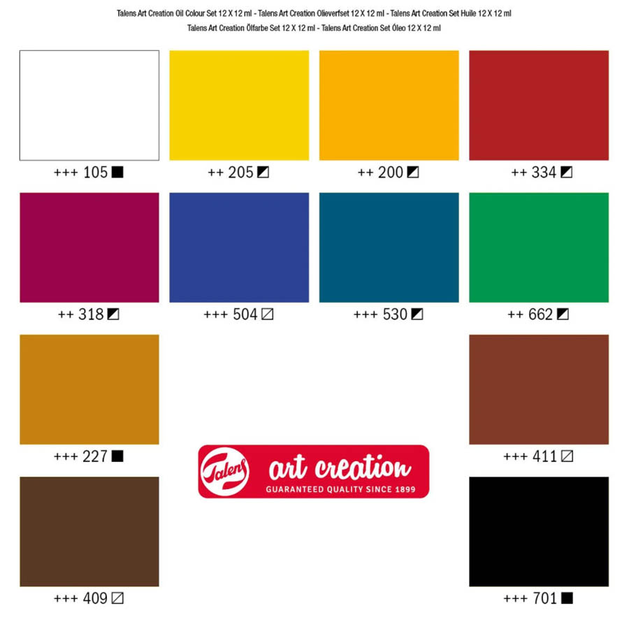 Uljane boje Talens Art Creation 12ml set 12 boja - Slika 4