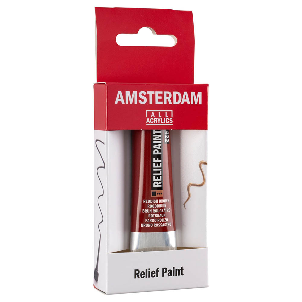Konturpasta 20ml Amsterdam Relief Paint Royal Talens 422 crvenosmeđa - Slika 3