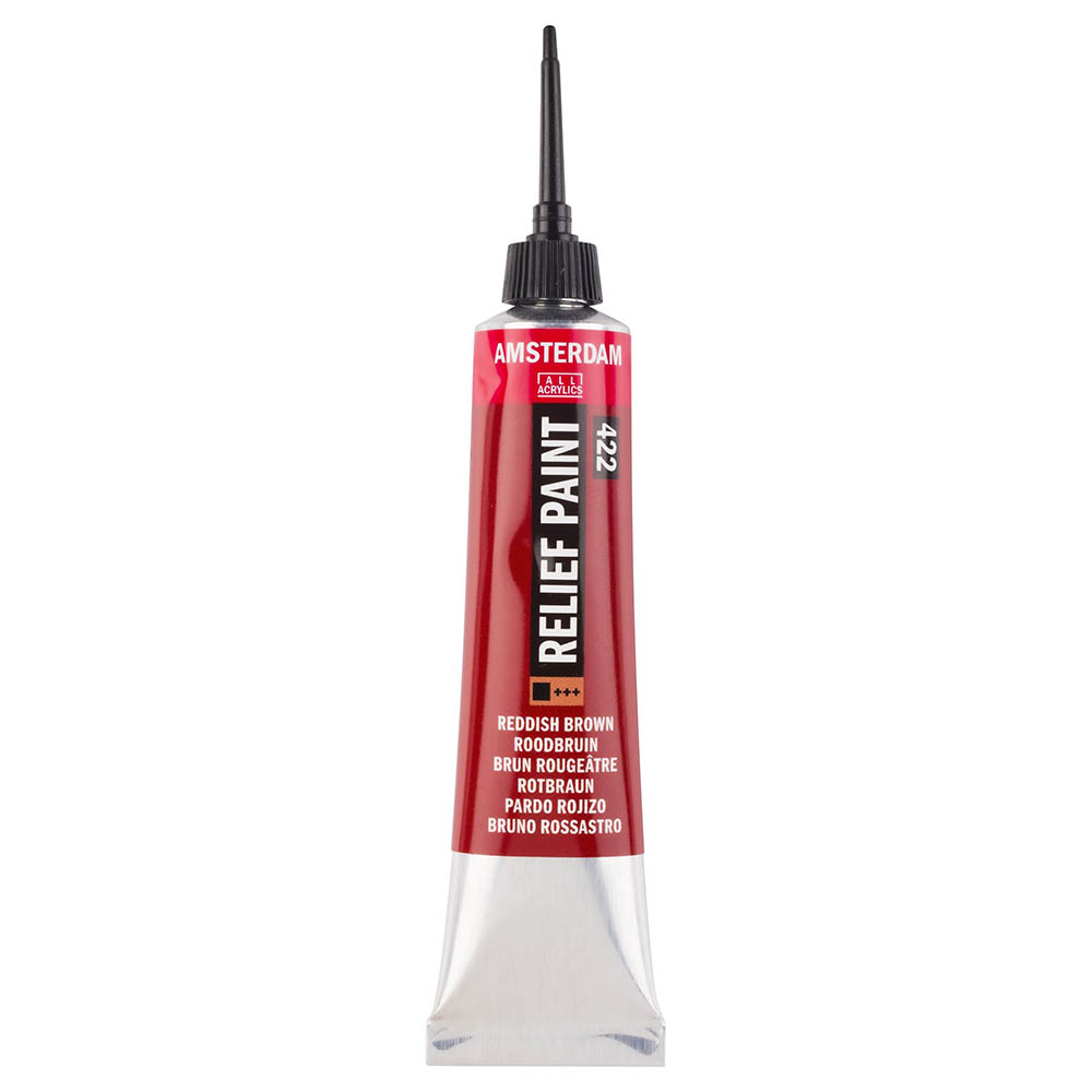 Konturpasta 20ml Amsterdam Relief Paint Royal Talens 422 crvenosmeđa