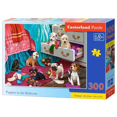 Puzzle 300 kom Puppies in the Bedroom