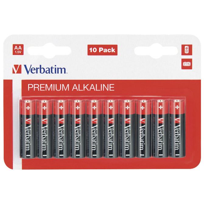 Baterije AA 1,5V alkalne Verbatim LR6 blister pk10