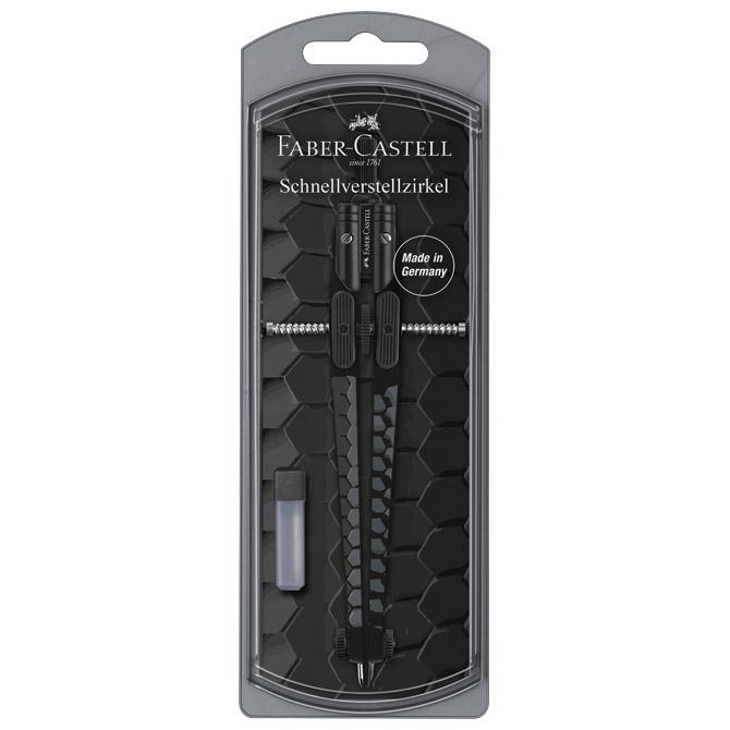 Šestar s preciznim podešavanjem+mine Dark&Bright Faber-Castell sortirano - Slika 3