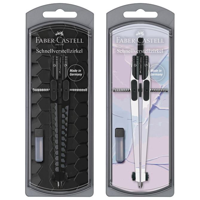 Šestar s preciznim podešavanjem+mine Dark&Bright Faber-Castell sortirano