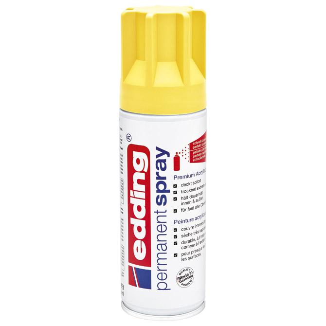 Boja akrilna u spreju 200ml permanentna Edding mat žuta