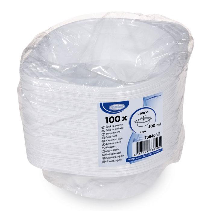Posude za juhu PP 500ml 100/1 bijele - Slika 3