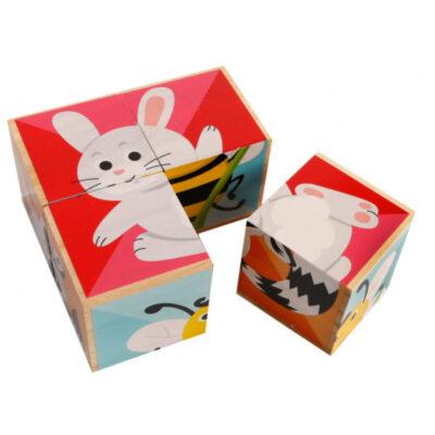 Drvene puzzle/kocke životinje