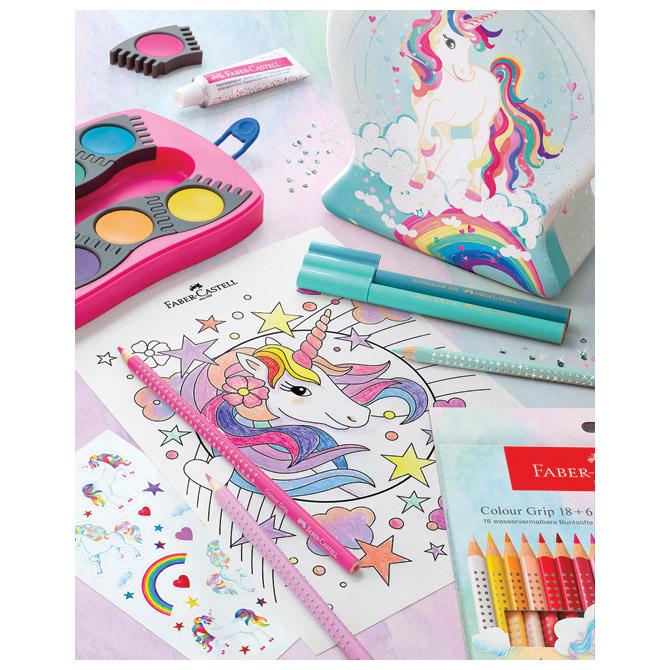 Flomaster školski 33boje u metalnoj kutiji Connector Unicorn Faber Castell - Slika 5