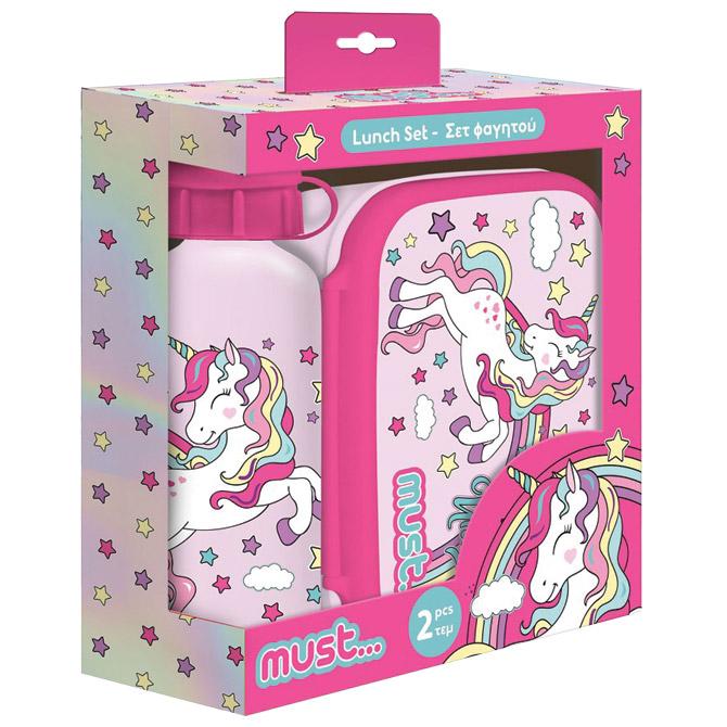 Set Boca 500ml + kut.za užinu Unicorn Must Diakakis